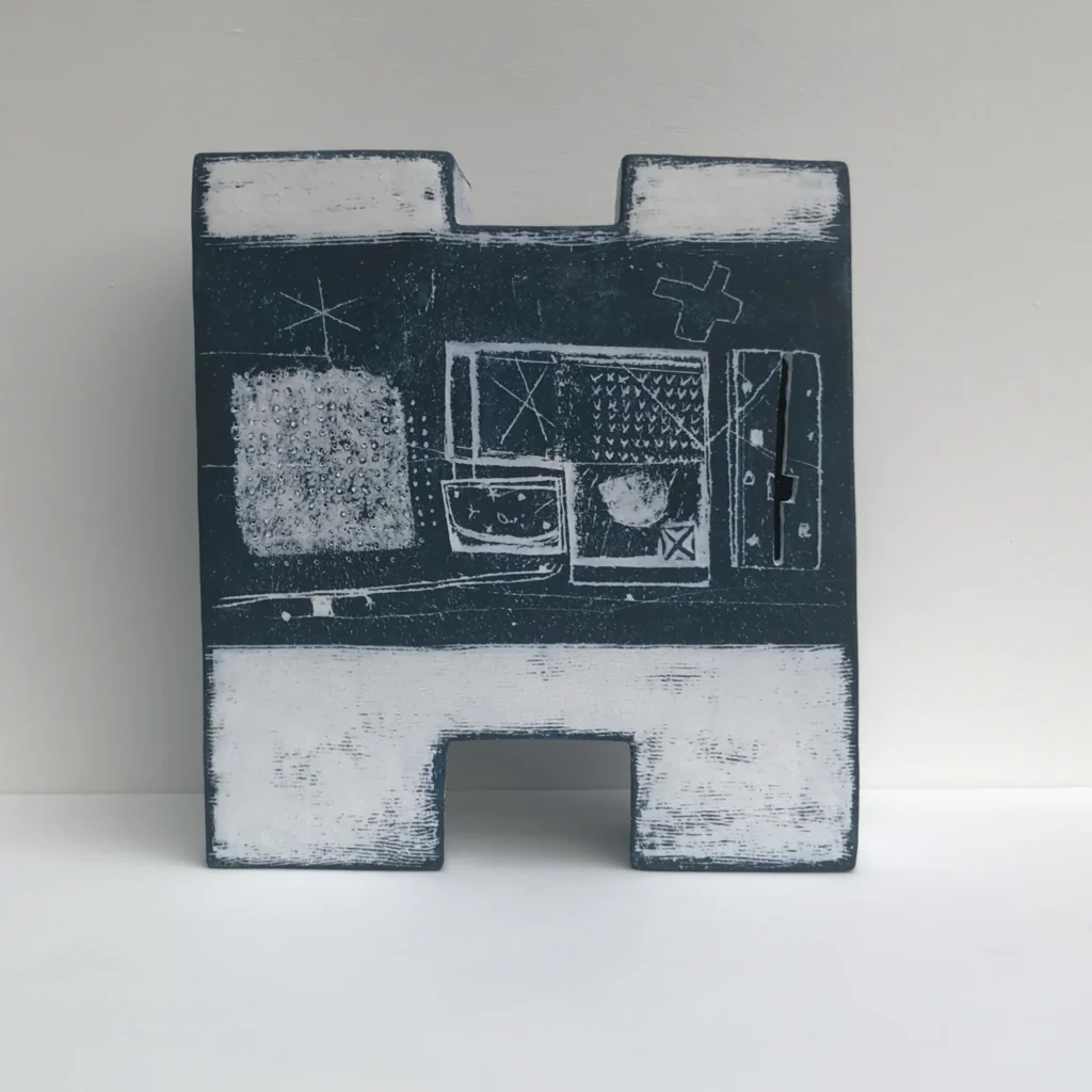 cobalt sculptural piece